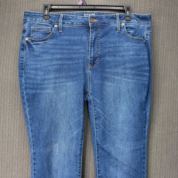 Terra & Sky Womens Size 16W Blue Straight Leg Denim Jeans Stretch - Picture 9 of 11